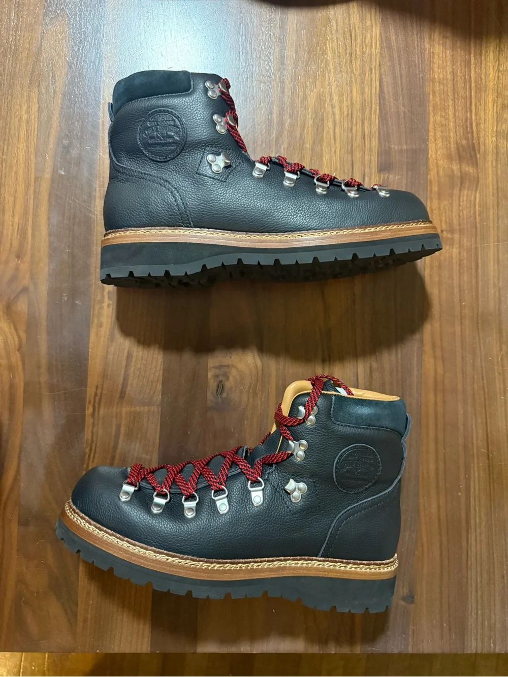Polo Ralph Lauren Alpine Leather Trail Boot Men’s Size 11 Black Logo Boots